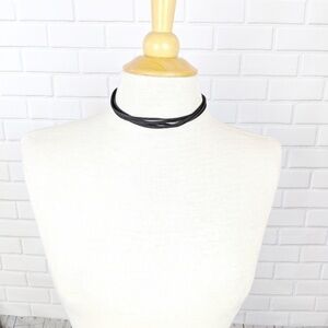 Black Faux Suede 5 Strand Choker NEW